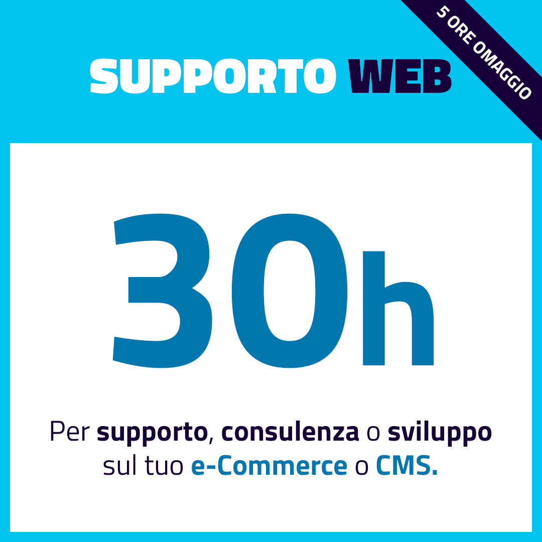 30h di Supporto e Assistenza per le tue necessità!